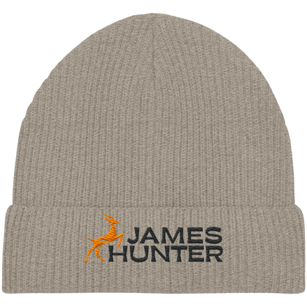 James Hunter - Nature and Beyond Kappen & Mützen Heather Sand / One Size Organic Beanie - JH Logo - Sand
