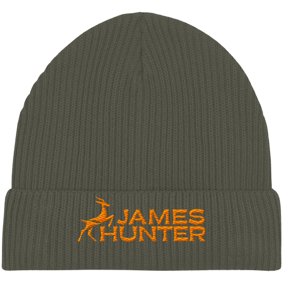 James Hunter - Nature and Beyond Kappen & Mützen Khaki / One Size Organic Beanie - JH Logo - Khaki