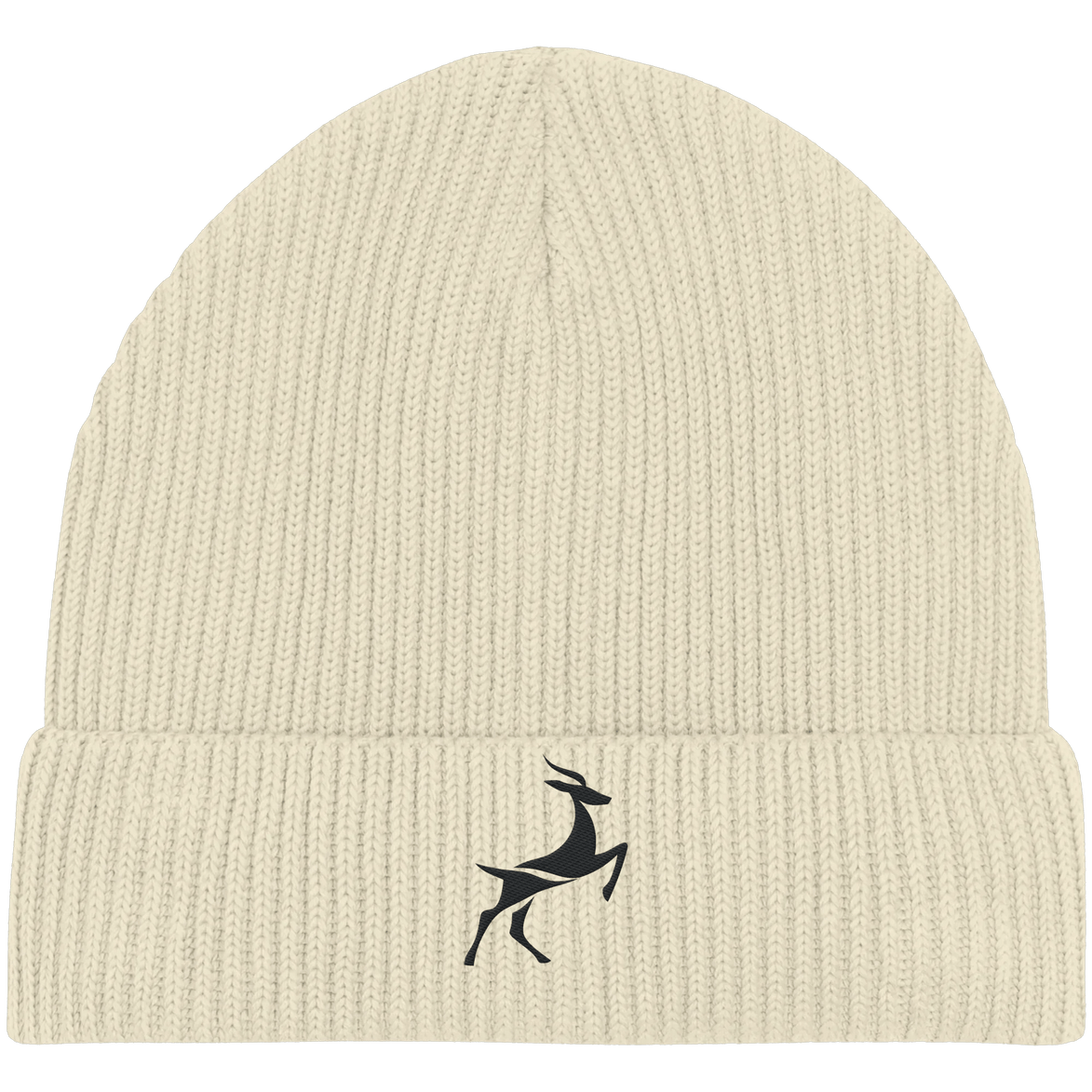 James Hunter - Nature and Beyond Kappen & Mützen Natural / One Size Organic Beanie - Deer Logo - Natural