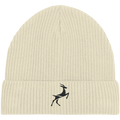 James Hunter - Nature and Beyond Kappen & Mützen Natural / One Size Organic Beanie - Deer Logo - Natural