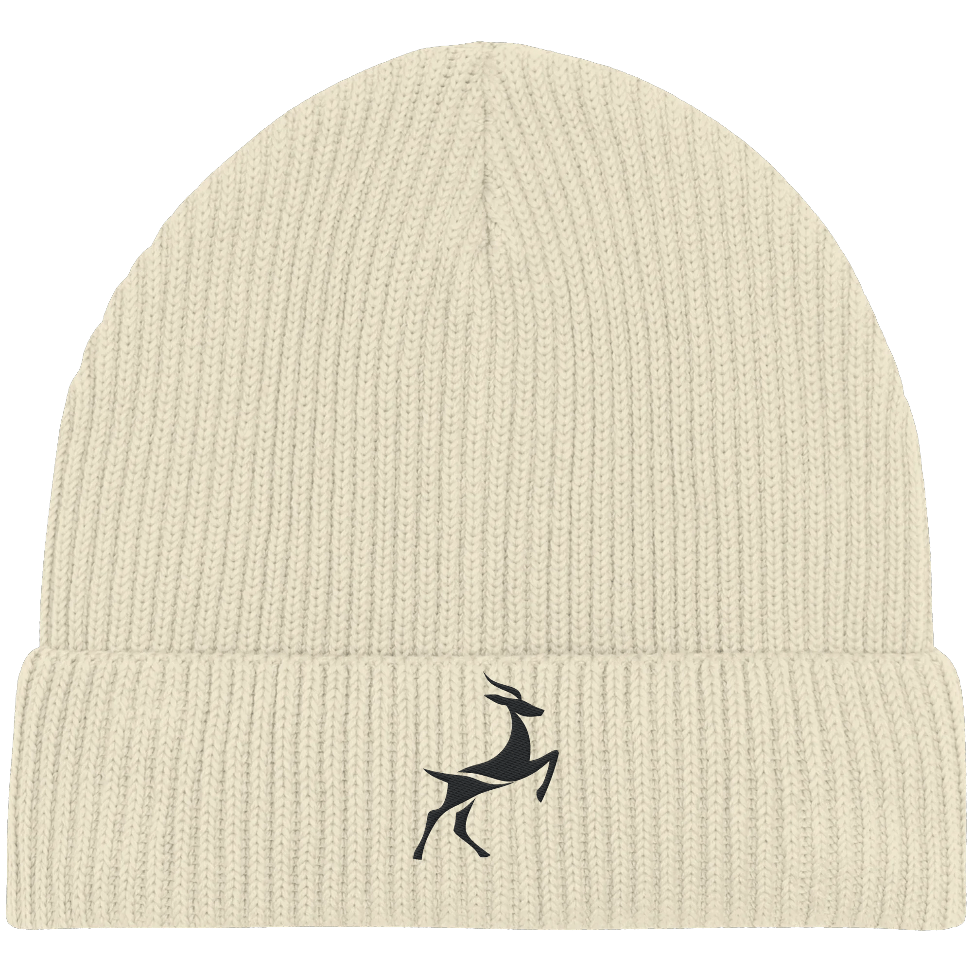 James Hunter - Nature and Beyond Kappen & Mützen Natural / One Size Organic Beanie - Deer Logo - Natural