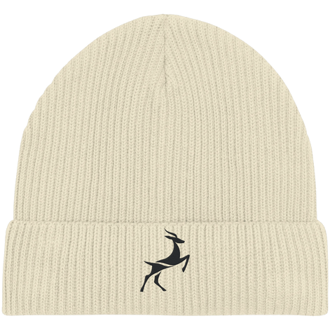 James Hunter - Nature and Beyond Kappen & Mützen Natural / One Size Organic Beanie - Deer Logo - Natural