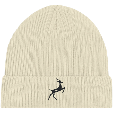 James Hunter - Nature and Beyond Kappen & Mützen Natural / One Size Organic Beanie - Deer Logo - Natural