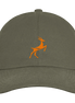 James Hunter - Nature and Beyond Kappen & Mützen Olive Green / One Size Organic 6 Panel Cap - Deer Logo - Olive Green
