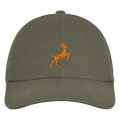 James Hunter - Nature and Beyond Kappen & Mützen Olive Green / One Size Organic 6 Panel Cap - Deer Logo - Olive Green