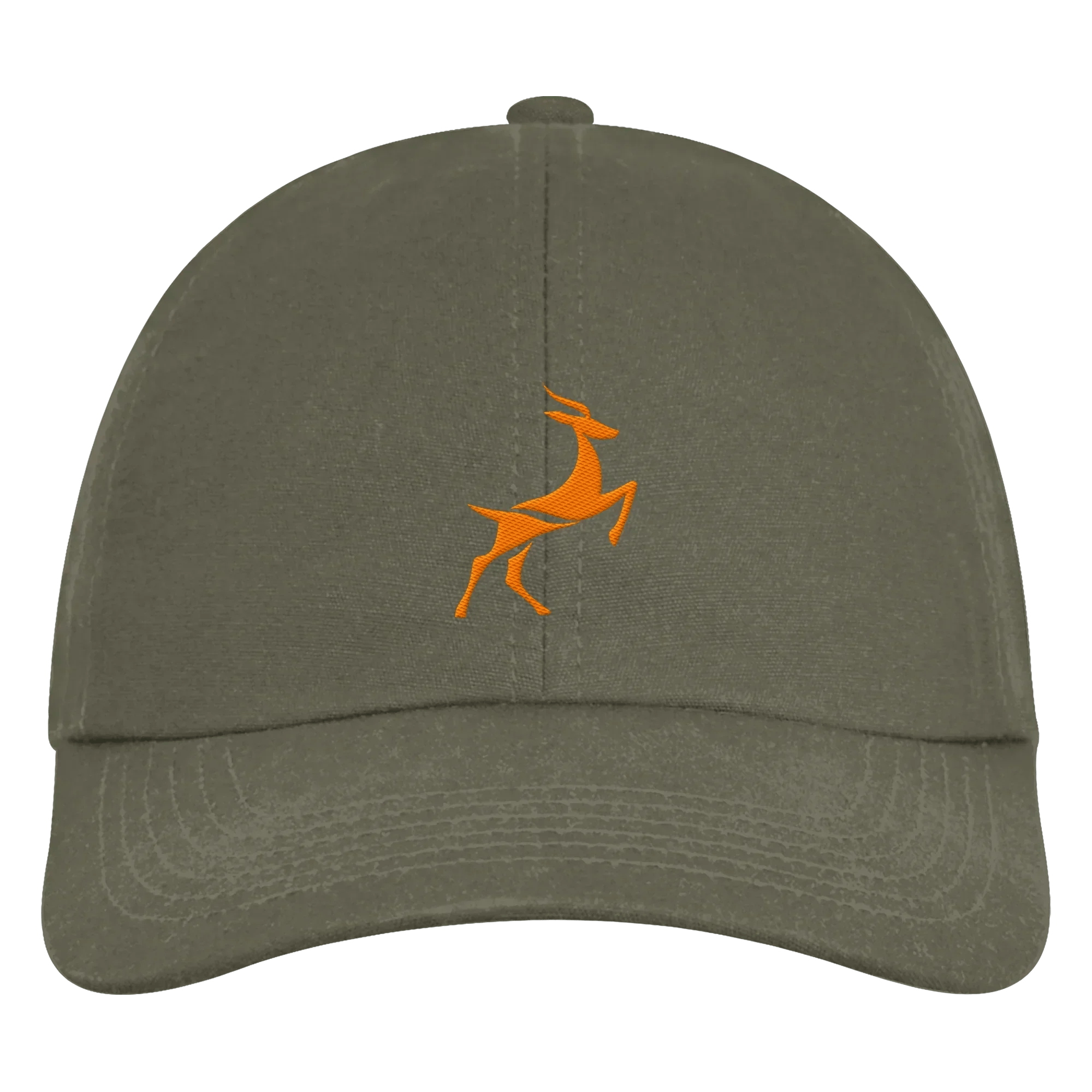 James Hunter - Nature and Beyond Kappen & Mützen Olive Green / One Size Organic 6 Panel Cap - Deer Logo - Olive Green