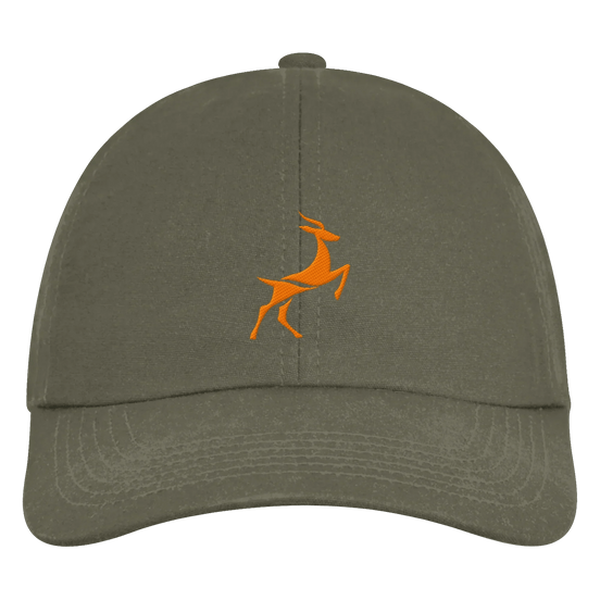 James Hunter - Nature and Beyond Kappen & Mützen Olive Green / One Size Organic 6 Panel Cap - Deer Logo - Olive Green