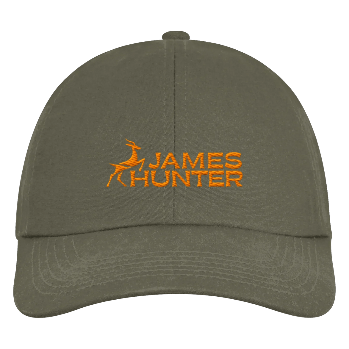 Organic 6 Panel Cap - JH Logo - Olive Green - James Hunter - Nature and Beyond