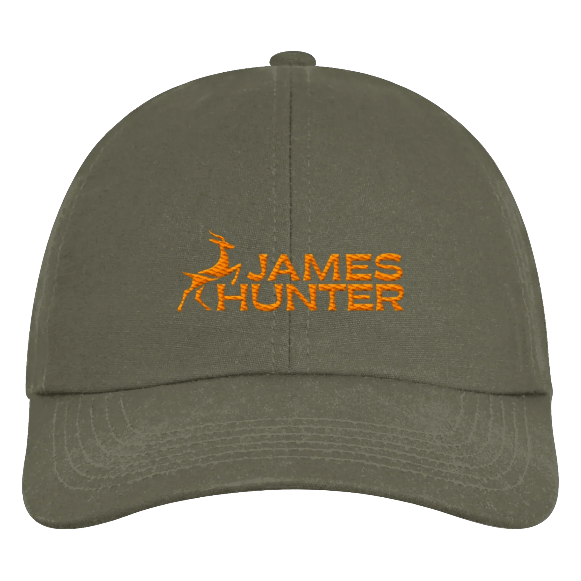 Organic 6 Panel Cap - JH Logo - Olive Green - James Hunter - Nature and Beyond