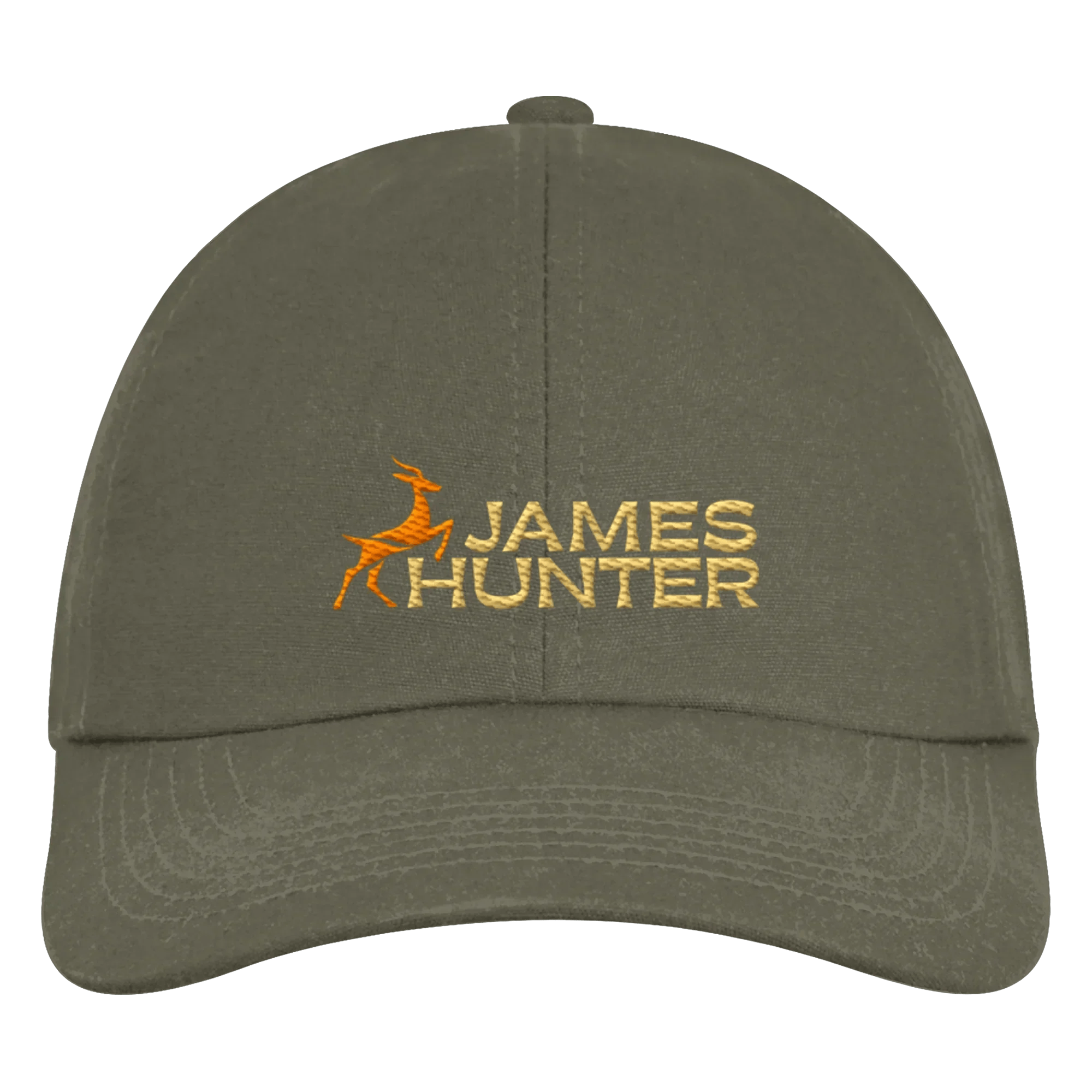 James Hunter - Nature and Beyond Kappen & Mützen Olive Green / One Size Organic 6 Panel Cap - JH Logo - Olive Green II