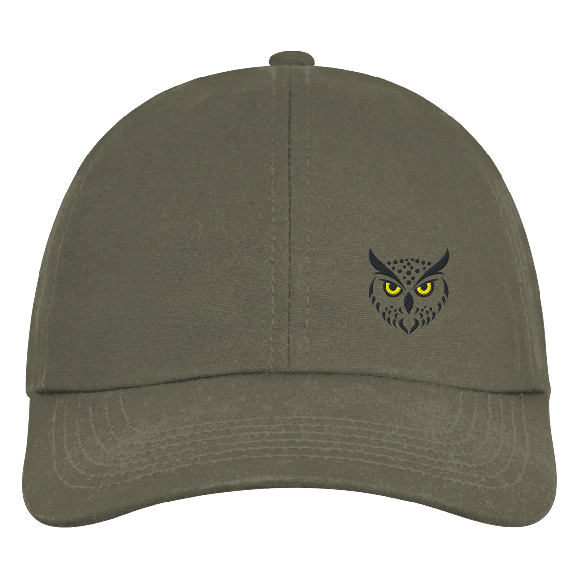 James Hunter - Nature and Beyond Kappen & Mützen Olive Green / One Size Owl Is Watching You (embroidery) - Organic 6-Panel Cap