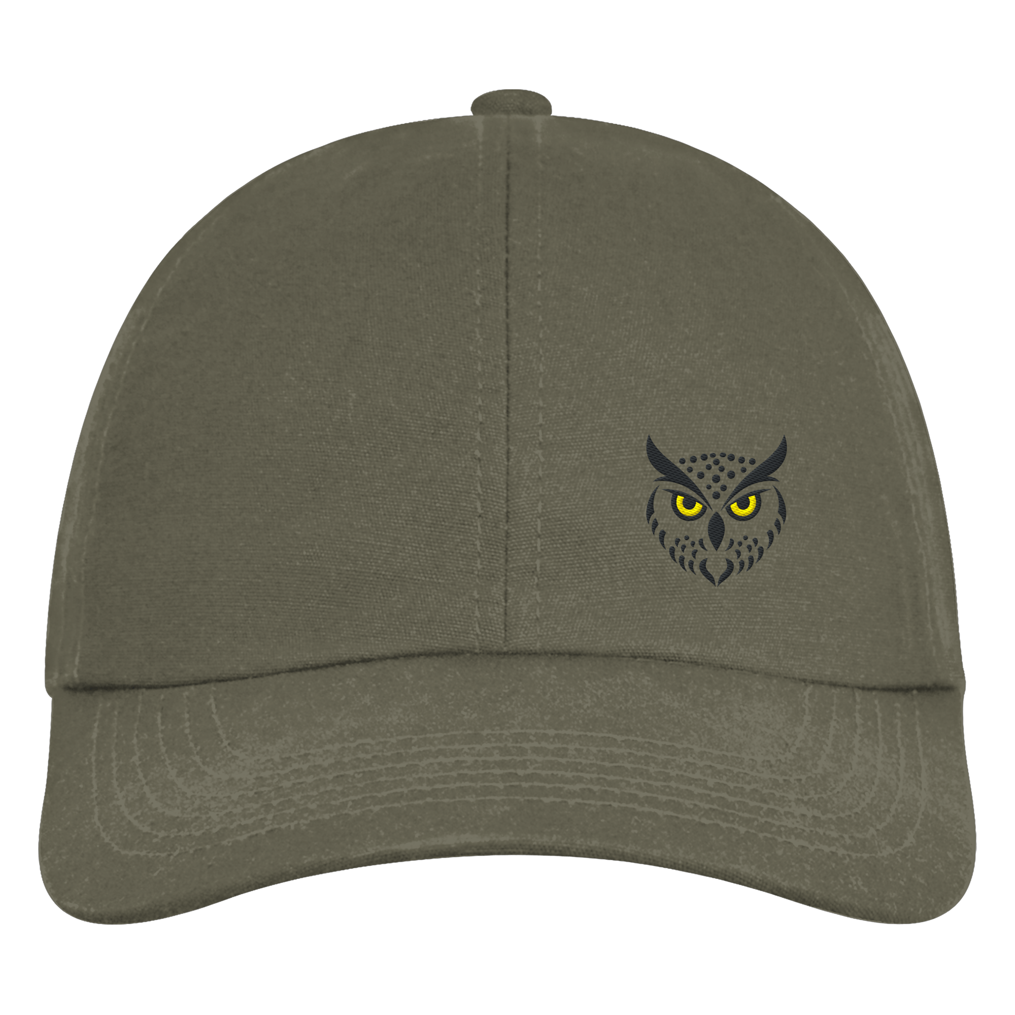 James Hunter - Nature and Beyond Kappen & Mützen Olive Green / One Size Owl Is Watching You (embroidery) - Organic 6-Panel Cap