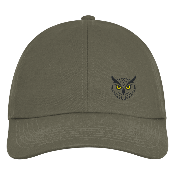 James Hunter - Nature and Beyond Kappen & Mützen Olive Green / One Size Owl Is Watching You (embroidery) - Organic 6-Panel Cap