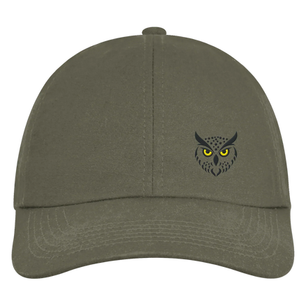 James Hunter - Nature and Beyond Kappen & Mützen Olive Green / One Size Owl Is Watching You (embroidery) - Organic 6-Panel Cap