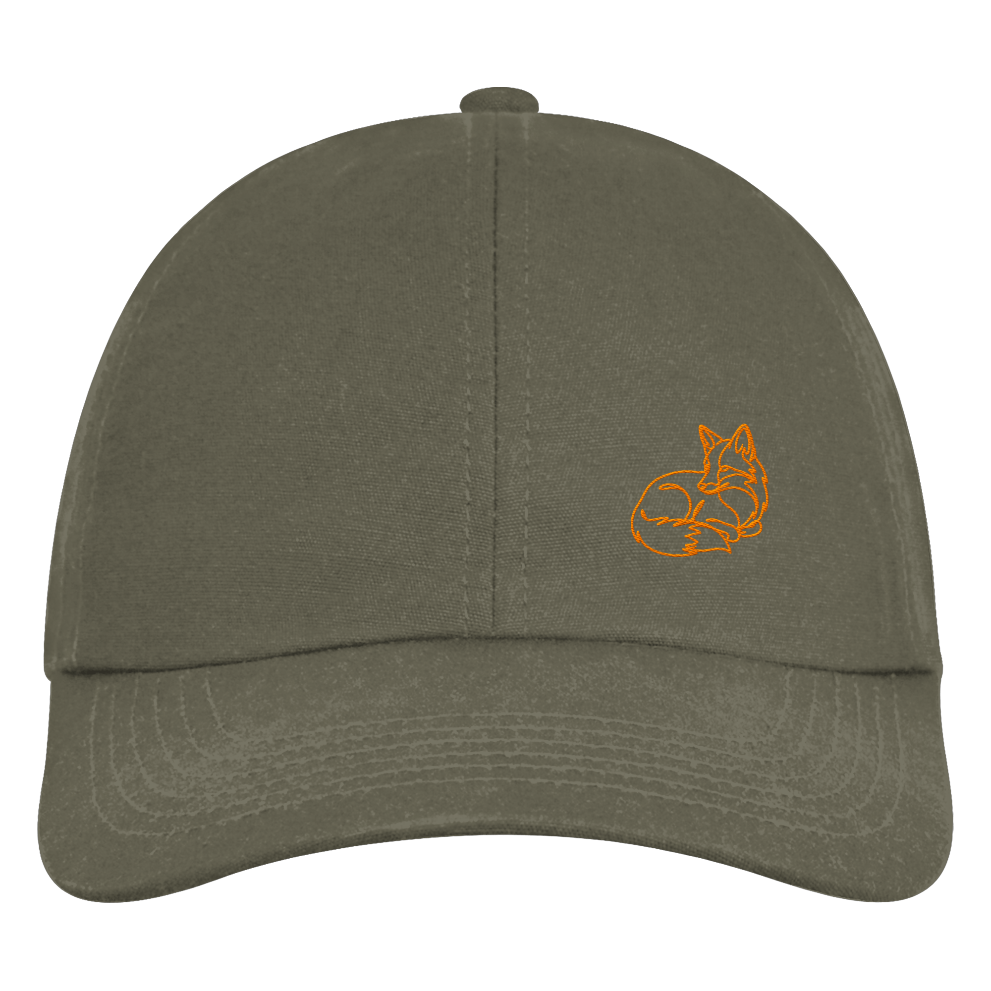 James Hunter - Nature and Beyond Kappen & Mützen Olive Green / One Size Resting Fox (embroidery) - Organic 6-Panel Cap