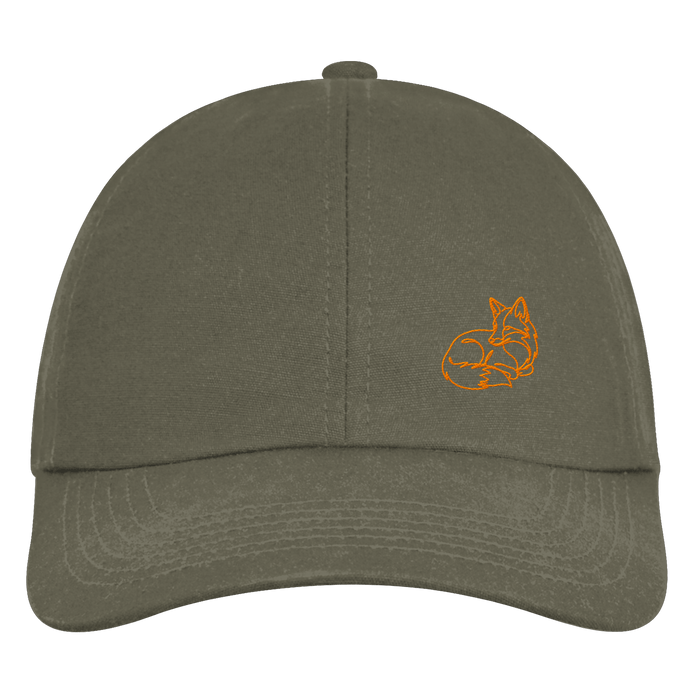 James Hunter - Nature and Beyond Kappen & Mützen Olive Green / One Size Resting Fox (embroidery) - Organic 6-Panel Cap