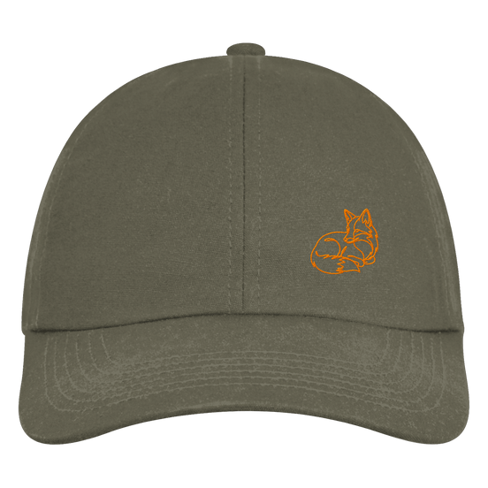 James Hunter - Nature and Beyond Kappen & Mützen Olive Green / One Size Resting Fox (embroidery) - Organic 6-Panel Cap
