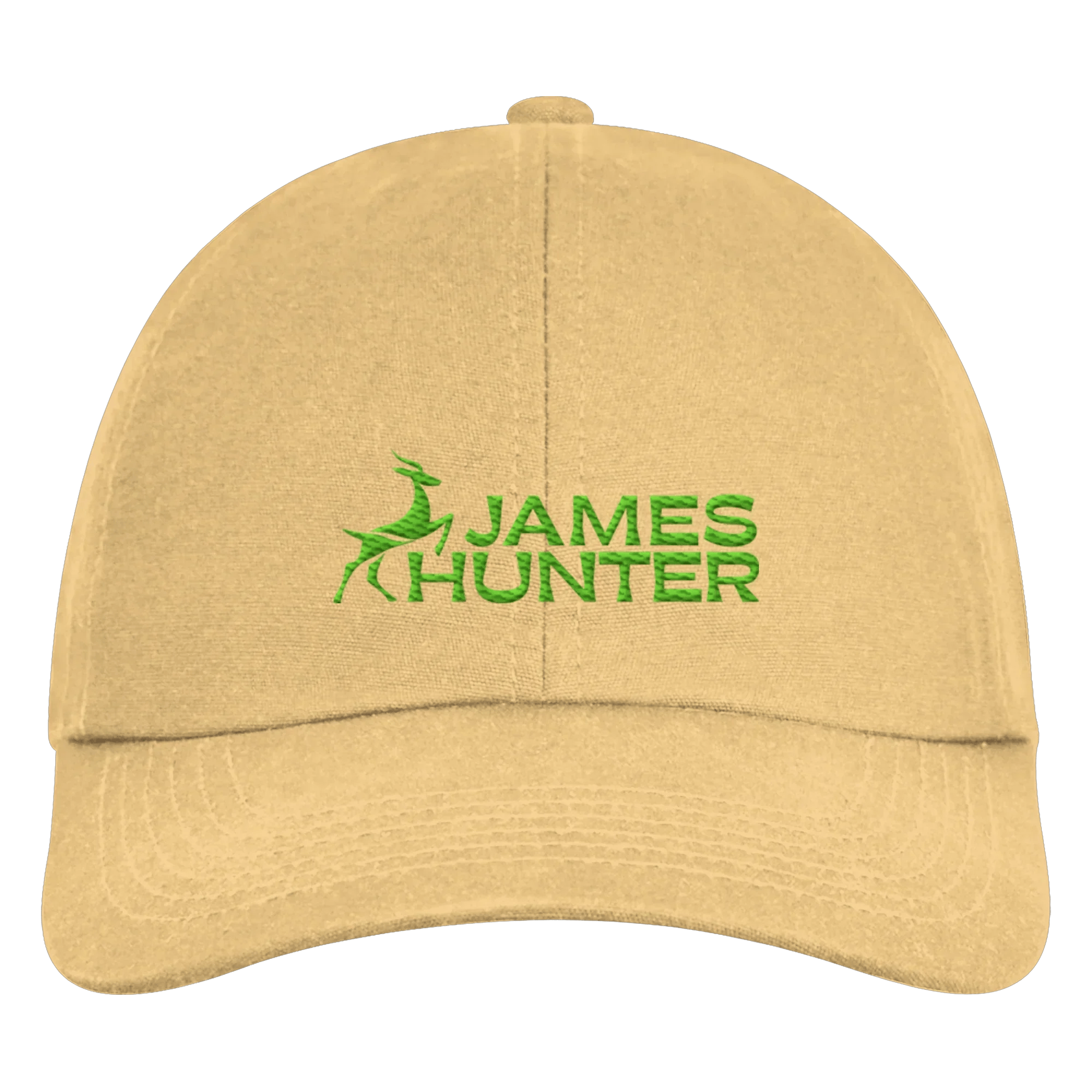 Organic 6 Panel Cap - JH Logo - Sand - James Hunter - Nature and Beyond