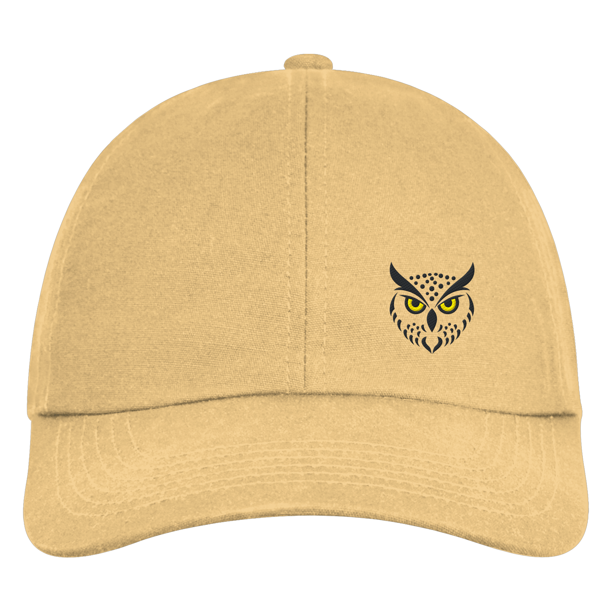 James Hunter - Nature and Beyond Kappen & Mützen Sand / One Size Owl Is Watching You (embroidery) - Organic 6-Panel Cap