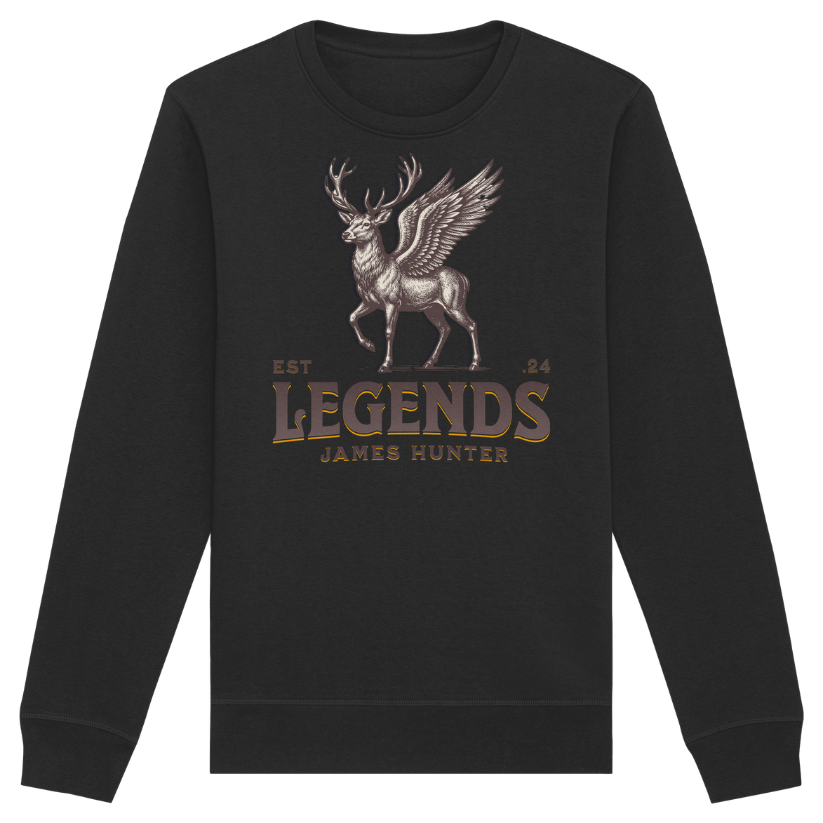 James Hunter - Nature and Beyond Sweatshirts Black / XS Deer Legends - Organic Basic Unisex Sweatshirt