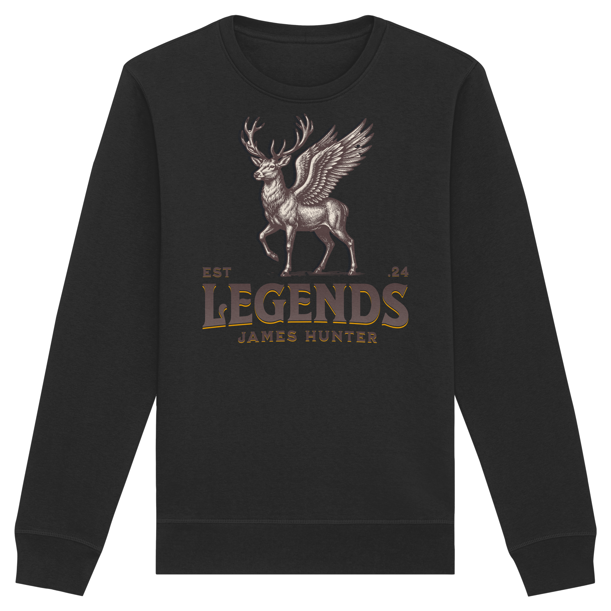 James Hunter - Nature and Beyond Sweatshirts Black / XS Deer Legends - Organic Basic Unisex Sweatshirt