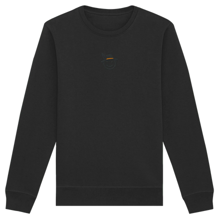 James Hunter - Nature and Beyond Sweatshirts Black / XS Happy Hunter (embroidery) - Organic Basic Unisex Sweatshirt