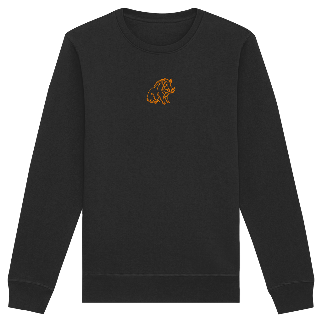 James Hunter - Nature and Beyond Sweatshirts Black / XS Resting Boar (embroidery) - Organic Basic Unisex Sweatshirt