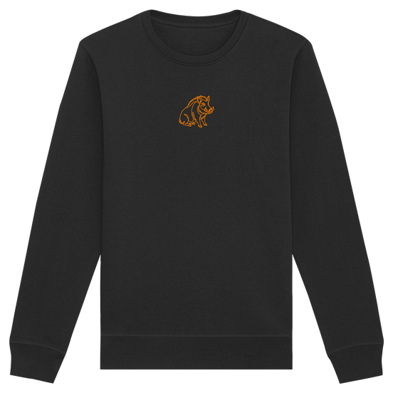 James Hunter - Nature and Beyond Sweatshirts Black / XS Resting Boar (embroidery) - Organic Basic Unisex Sweatshirt