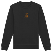 James Hunter - Nature and Beyond Sweatshirts Black / XS Resting Deer (embroidery) - Organic Basic Unisex Sweatshirt