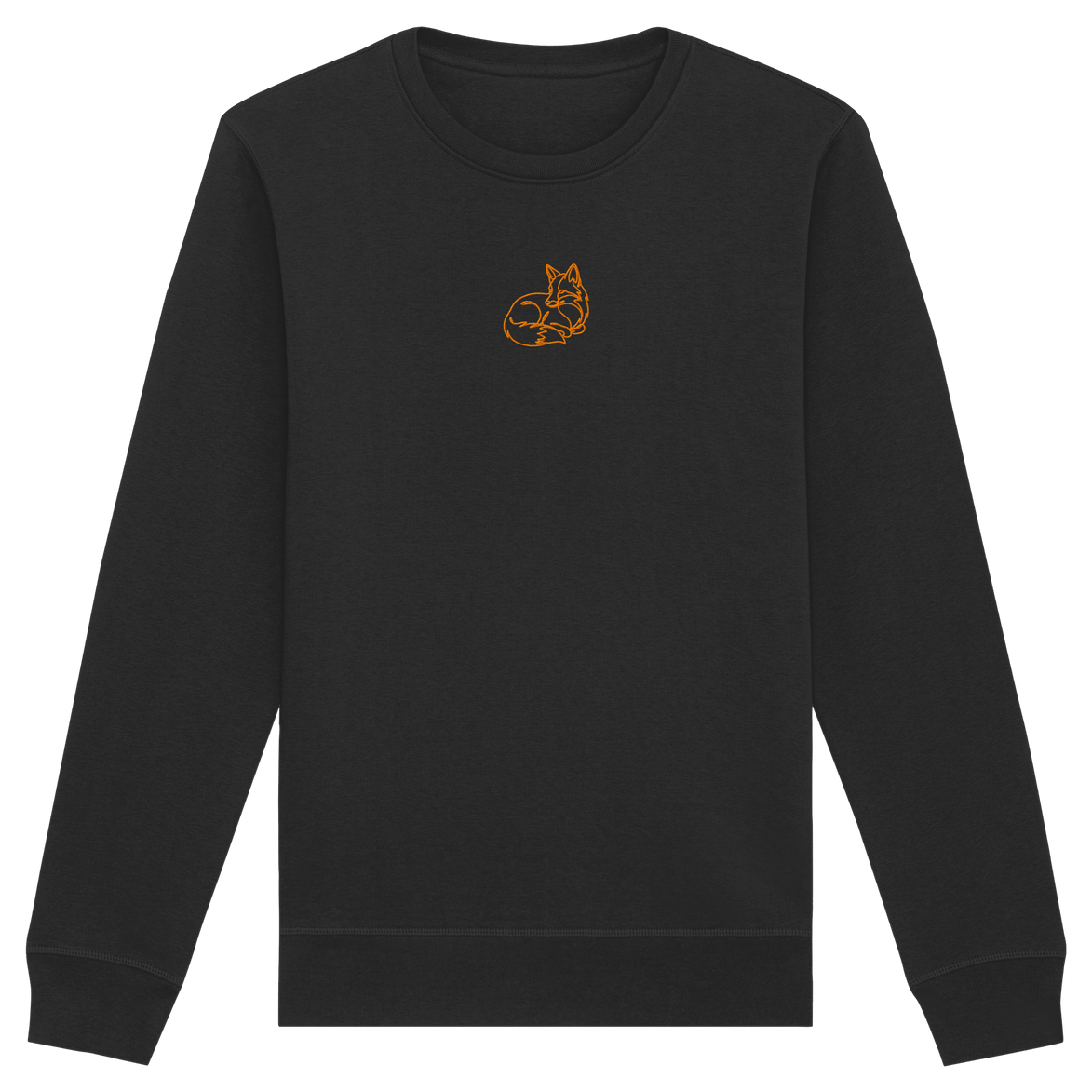 James Hunter - Nature and Beyond Sweatshirts Black / XS Resting Fox (embroidery) - Organic Basic Unisex Sweatshirt