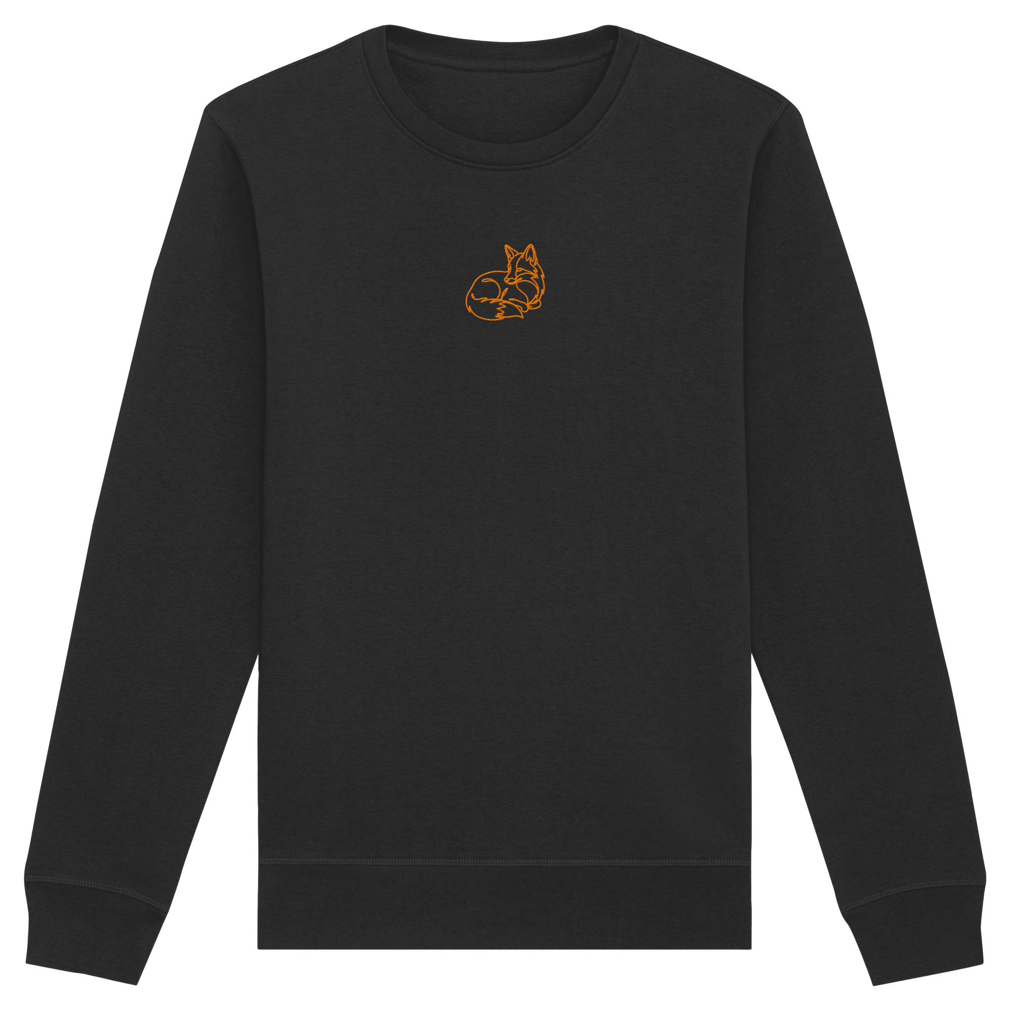 James Hunter - Nature and Beyond Sweatshirts Black / XS Resting Fox (embroidery) - Organic Basic Unisex Sweatshirt