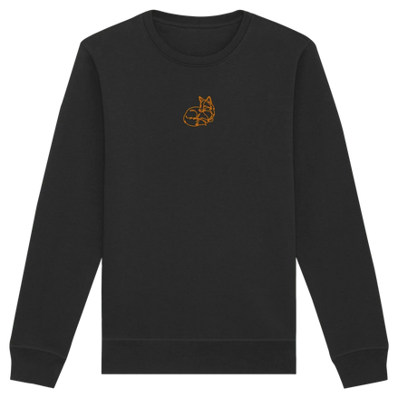 James Hunter - Nature and Beyond Sweatshirts Black / XS Resting Fox (embroidery) - Organic Basic Unisex Sweatshirt