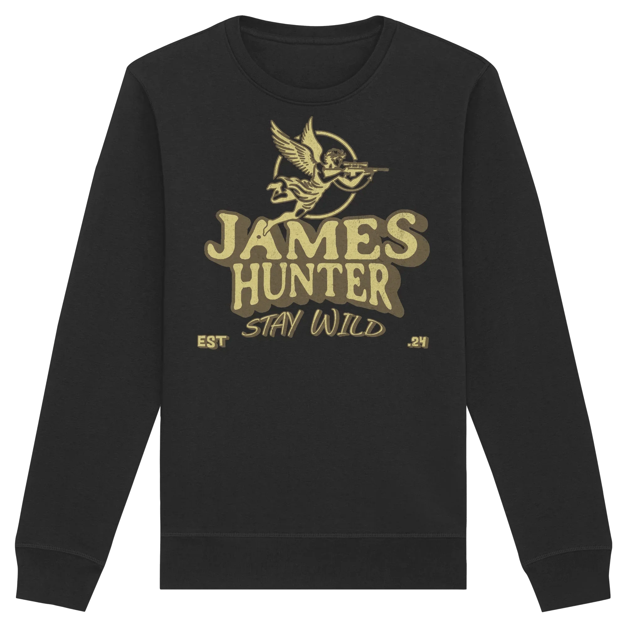 James Hunter - Nature and Beyond Sweatshirts Black / XS Stay Wild – James Hunter Angel Edition - Organic Basic Unisex Sweatshirt