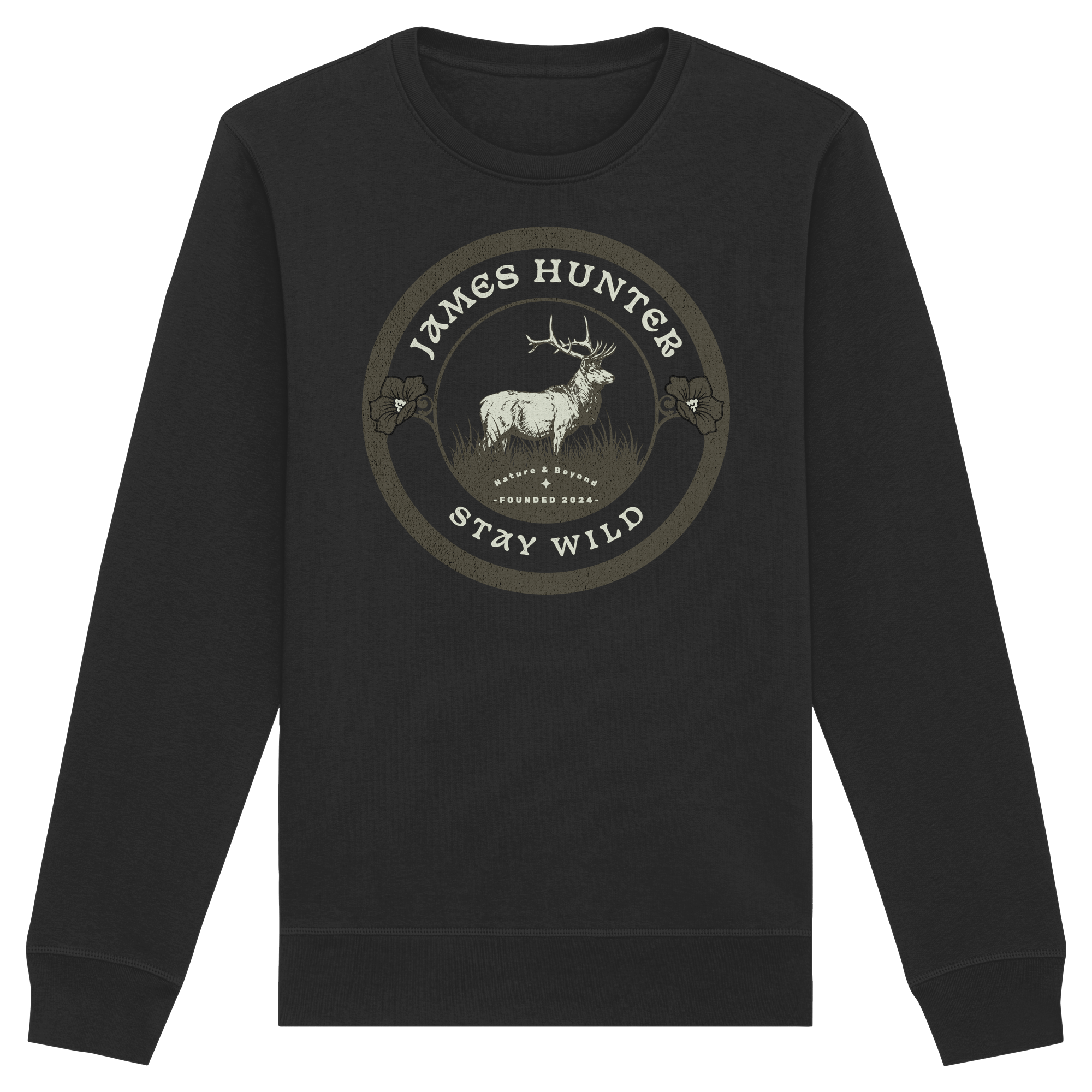 James Hunter - Nature and Beyond Sweatshirts Black / XS Stay Wild  - Organic Basic Unisex Sweatshirt