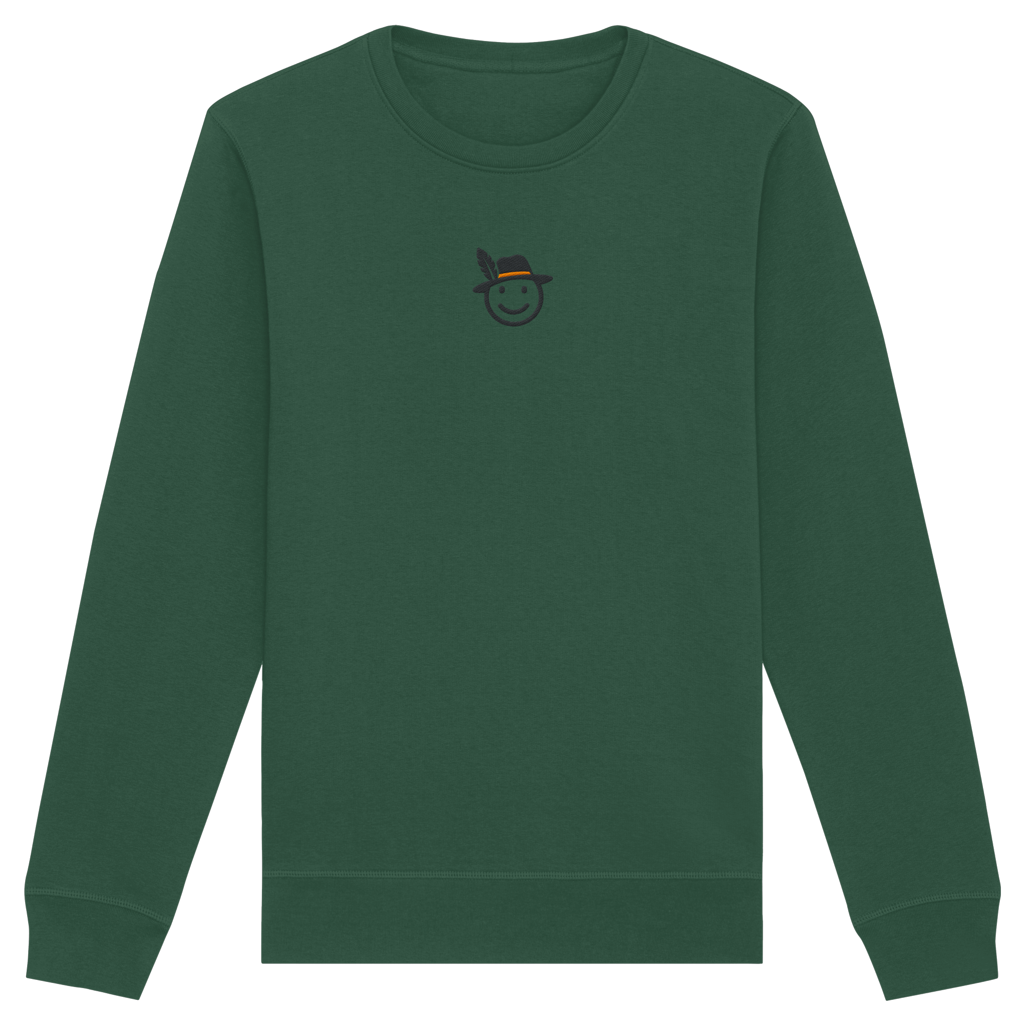 James Hunter - Nature and Beyond Sweatshirts Bottle Green / XS Happy Hunter (embroidery) - Organic Basic Unisex Sweatshirt