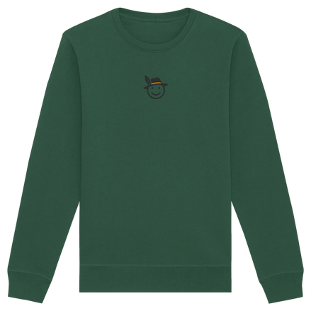 James Hunter - Nature and Beyond Sweatshirts Bottle Green / XS Happy Hunter (embroidery) - Organic Basic Unisex Sweatshirt