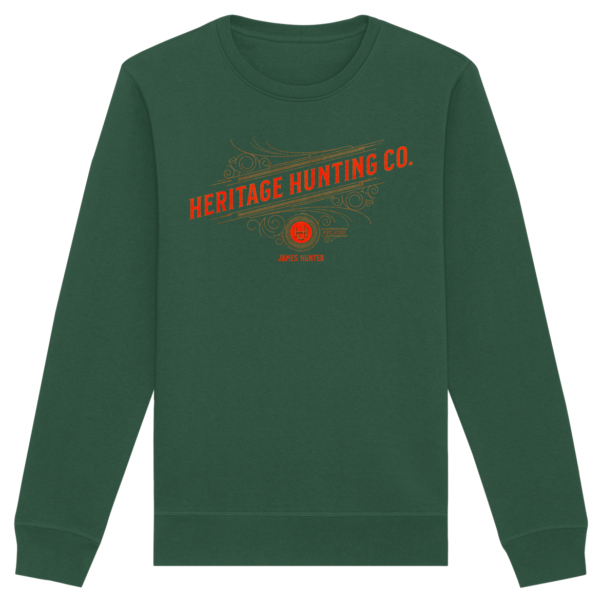 James Hunter - Nature and Beyond Sweatshirts Bottle Green / XS Heritage Hunting Co. - Organic Basic Unisex Sweatshirt