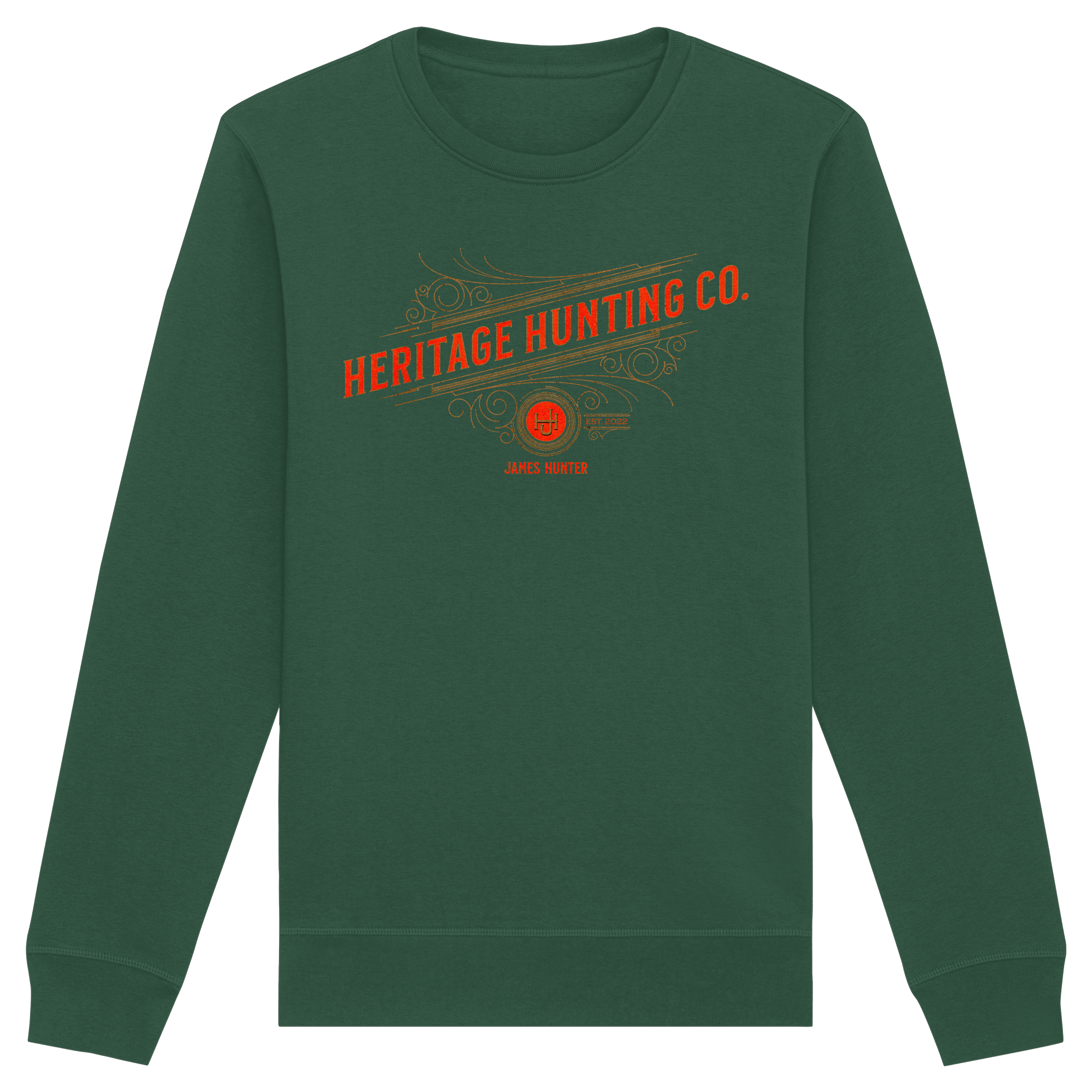 James Hunter - Nature and Beyond Sweatshirts Bottle Green / XS Heritage Hunting Co. - Organic Basic Unisex Sweatshirt
