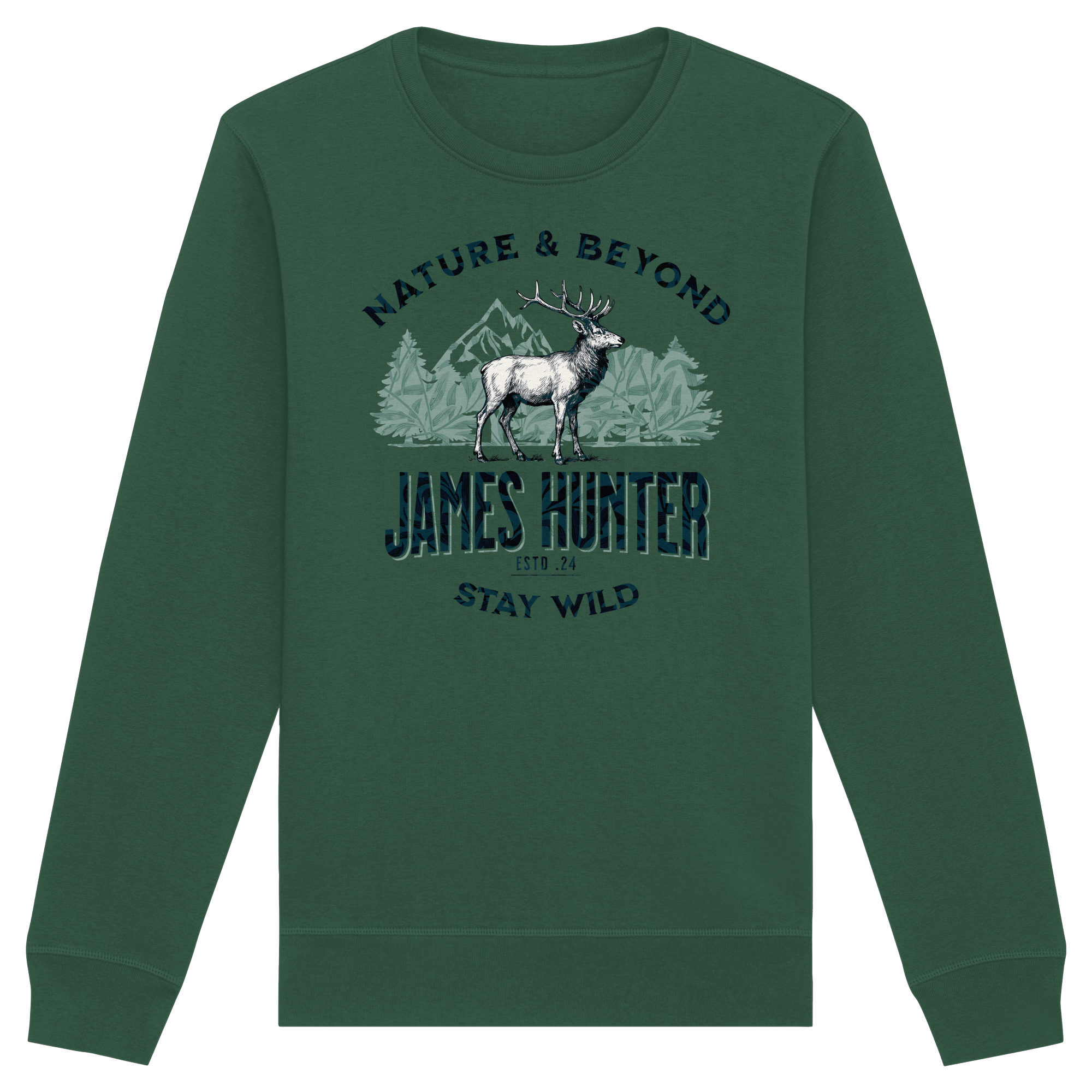 James Hunter - Nature and Beyond Sweatshirts Bottle Green / XS James Hunter - Nature & Beyond - Organic Basic Unisex Sweatshirt