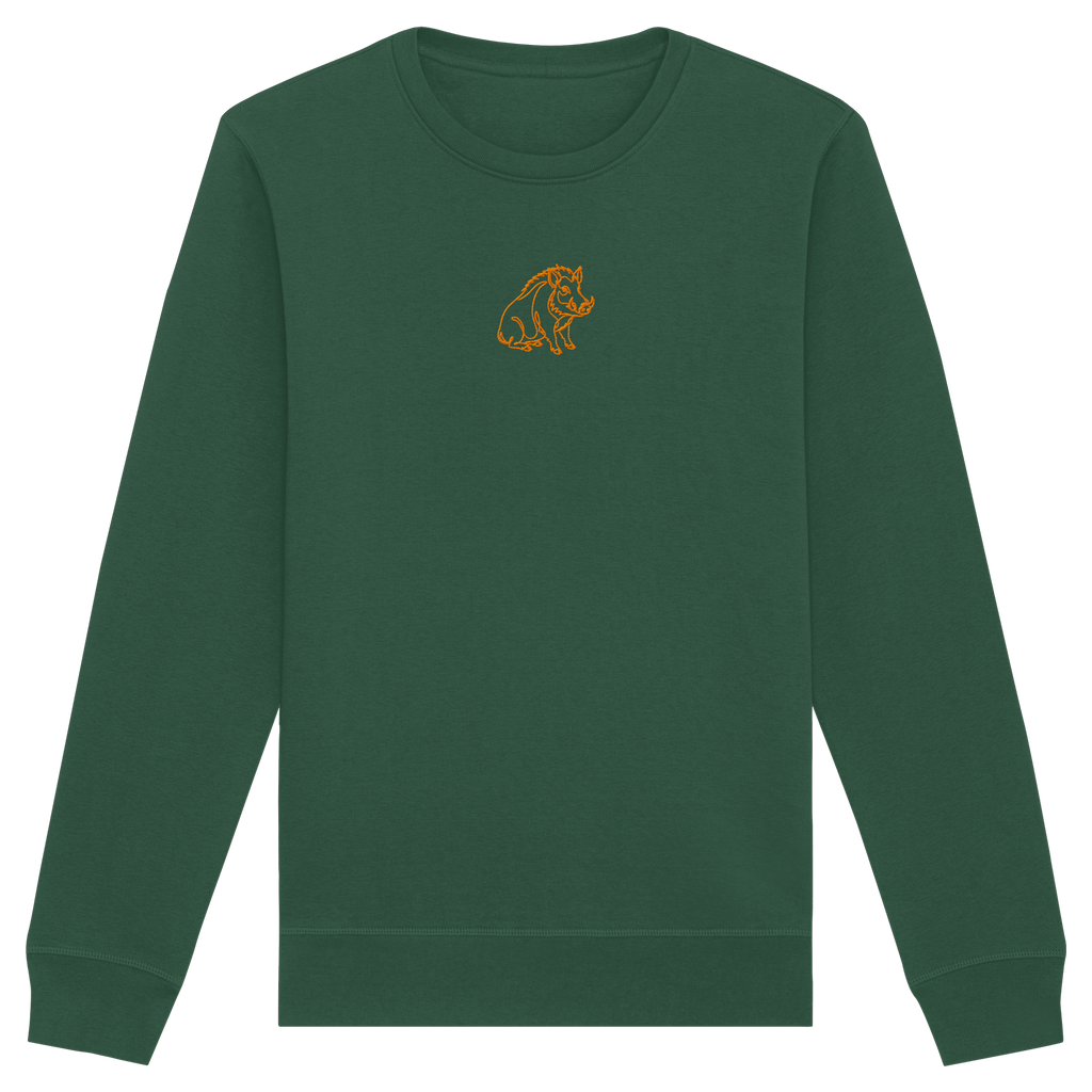 James Hunter - Nature and Beyond Sweatshirts Bottle Green / XS Resting Boar (embroidery) - Organic Basic Unisex Sweatshirt