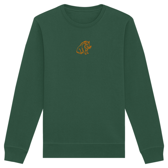 James Hunter - Nature and Beyond Sweatshirts Bottle Green / XS Resting Boar (embroidery) - Organic Basic Unisex Sweatshirt