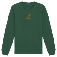 James Hunter - Nature and Beyond Sweatshirts Bottle Green / XS Resting Deer (embroidery) - Organic Basic Unisex Sweatshirt