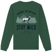 James Hunter - Nature and Beyond Sweatshirts Bottle Green / XS Stay Wild — Born to Roam - Organic Basic Unisex Sweatshirt