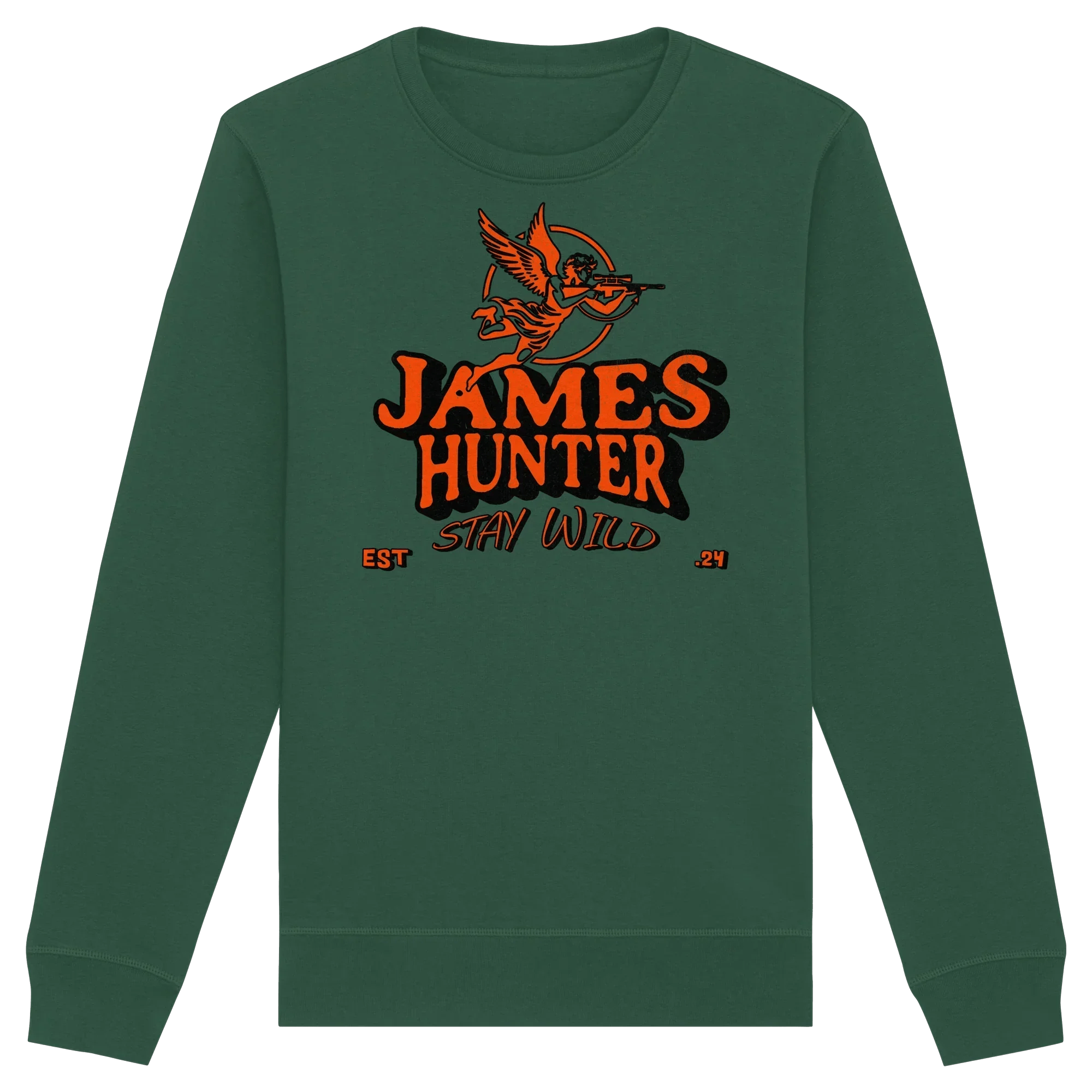 James Hunter - Nature and Beyond Sweatshirts Bottle Green / XS Stay Wild – James Hunter Angel Edition - Organic Basic Unisex Sweatshirt