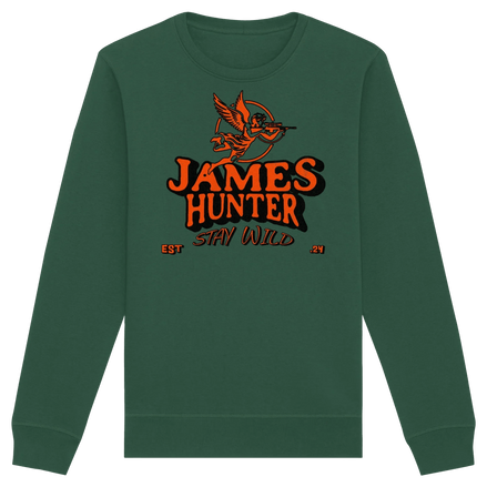 James Hunter - Nature and Beyond Sweatshirts Bottle Green / XS Stay Wild – James Hunter Angel Edition - Organic Basic Unisex Sweatshirt