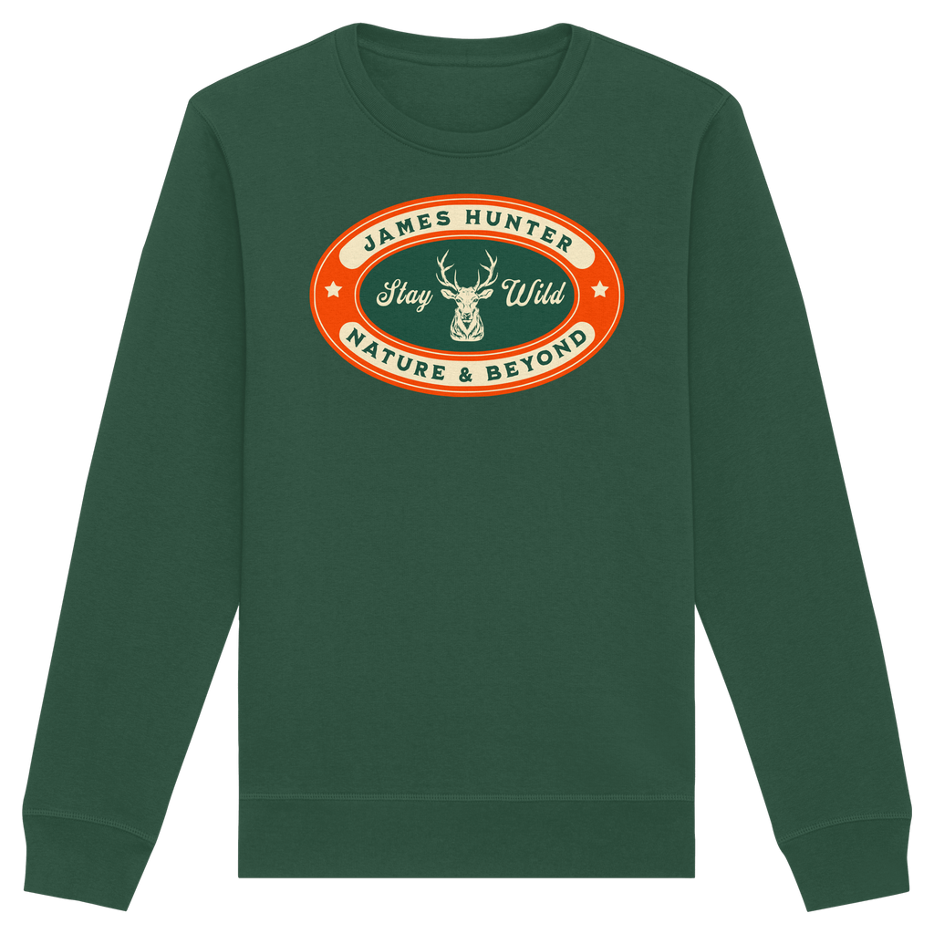 James Hunter - Nature and Beyond Sweatshirts Bottle Green / XS Stay Wild - Organic Basic Unisex Sweatshirt