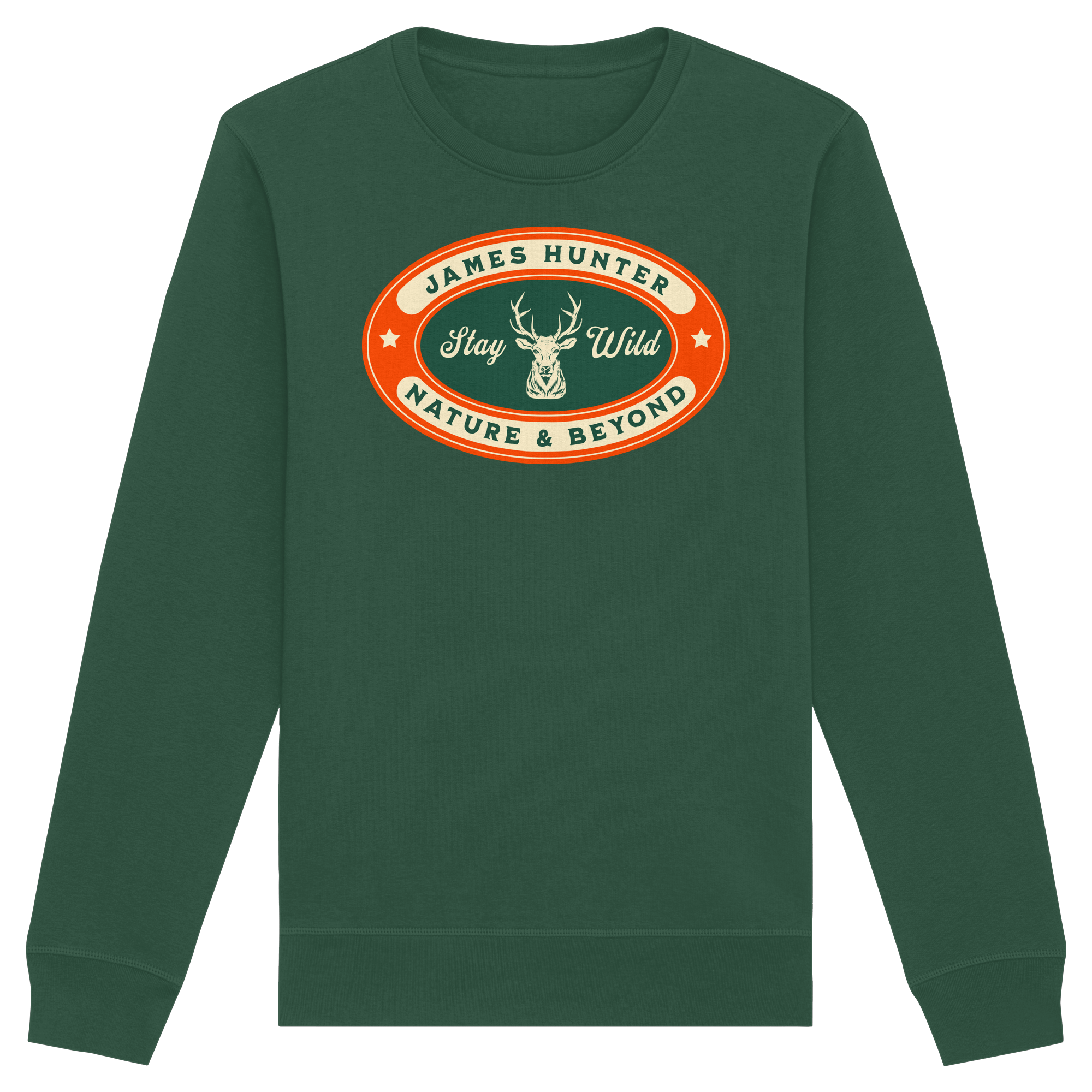 James Hunter - Nature and Beyond Sweatshirts Bottle Green / XS Stay Wild - Organic Basic Unisex Sweatshirt