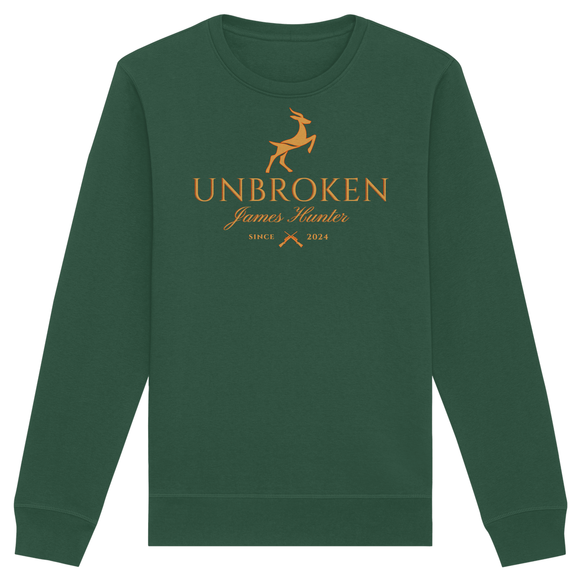 James Hunter - Nature and Beyond Sweatshirts Bottle Green / XS Unbroken - since 2024 - Organic Basic Unisex Sweatshirt