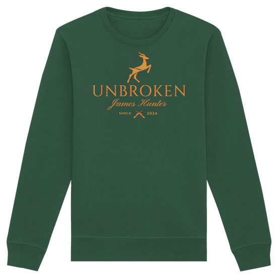 James Hunter - Nature and Beyond Sweatshirts Bottle Green / XS Unbroken - since 2024 - Organic Basic Unisex Sweatshirt