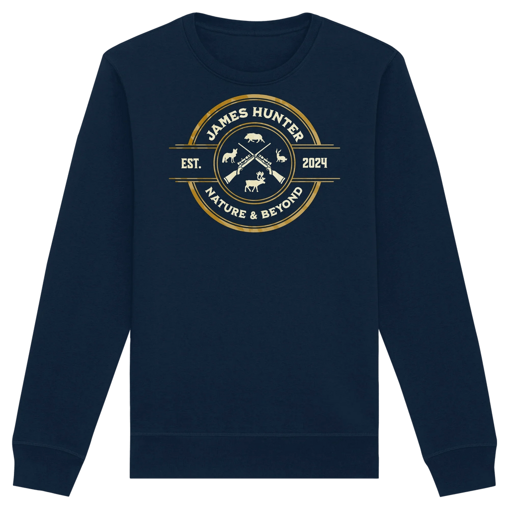 James Hunter - Nature and Beyond Sweatshirts French Navy / XS The Hunter’s Emblem – James Hunter Original - Organic Basic Unisex Sweatshirt